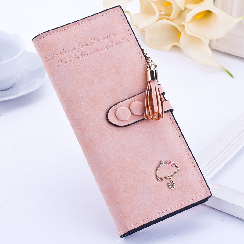 Lady's umbrella purse women long zipper wallets Korean plate handbag Taobao fast selling sanding Wallet Fashionpy