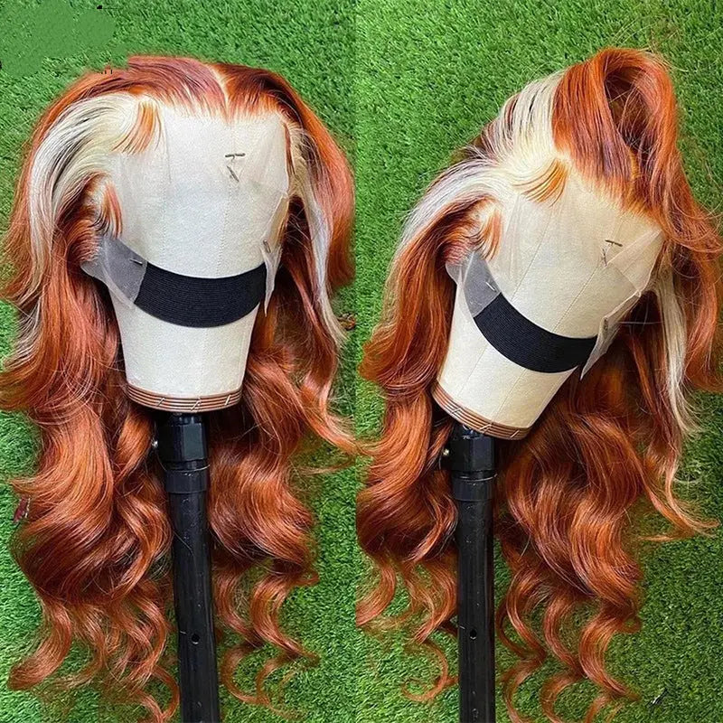 4X4 Human Hair Wig Head Cover Highlights 613 Fashionpy
