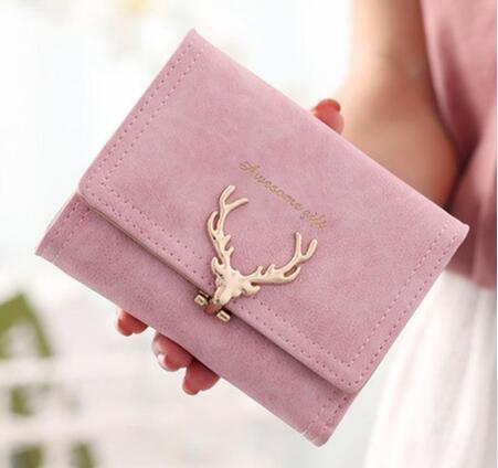 Korean Fashion Frosted Deer Woman Bag Multi Card Holding Bag Coin Purse Fashionpy