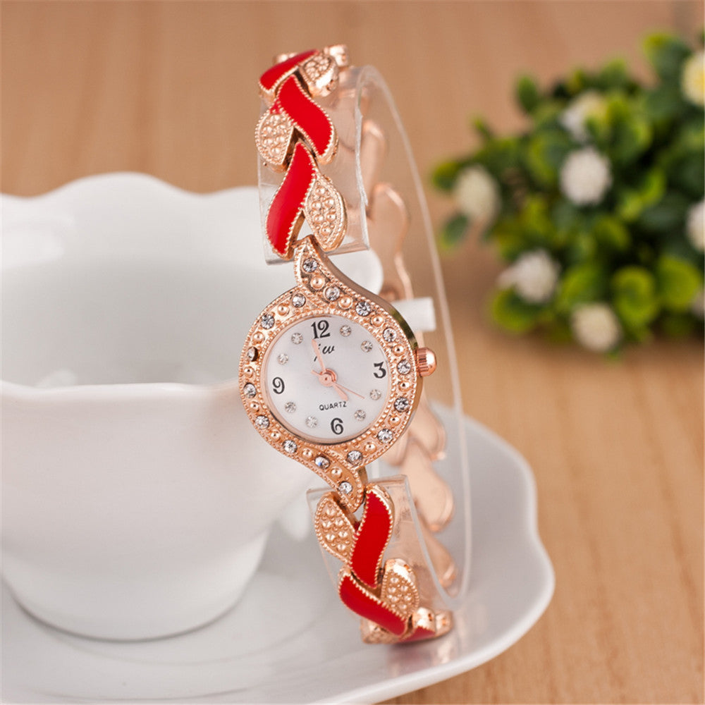 Leaf bracelet quartz wrist watch Fashionpy