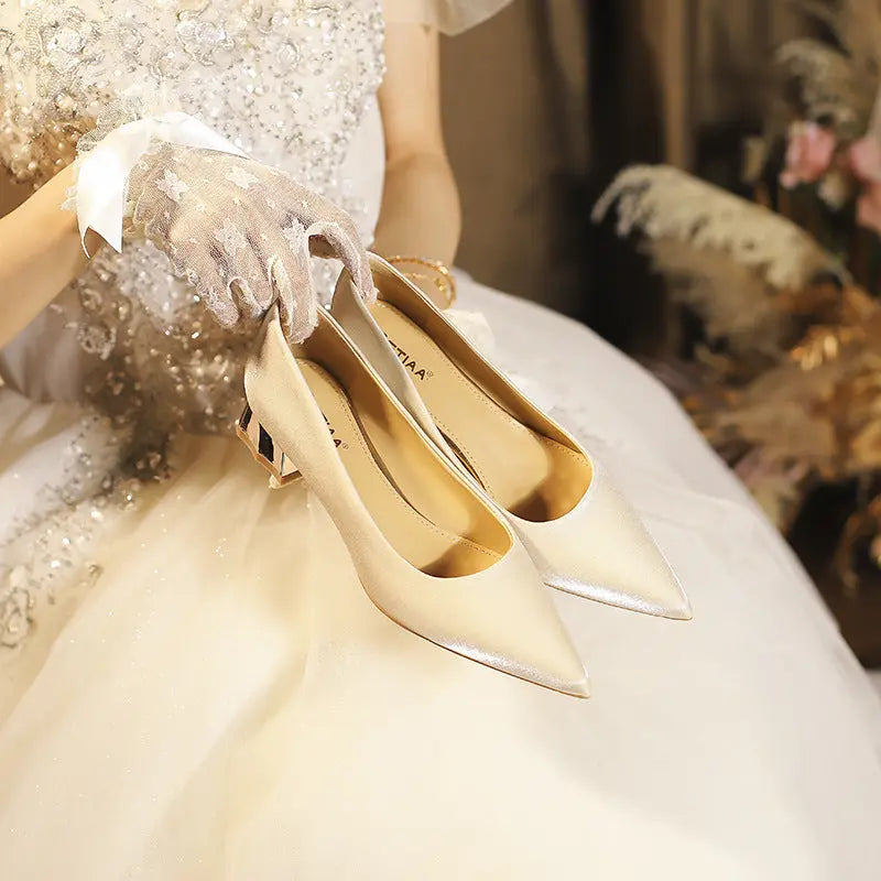 Apricot New Arrival Banquet Bridal Shoes Fashionpy