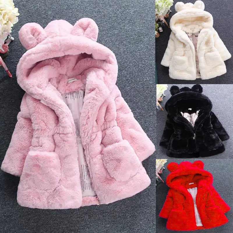 A girl's fur coat for autumn and winter Fashionpy