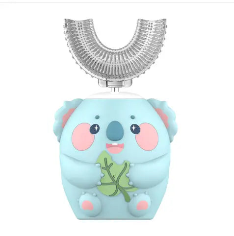 Kids U-Shaped Electric Toothbrush – 360° Automatic Ultrasonic Toothbrush for Toddlers &amp; Children (Food-Grade Silicone) Fashionpy